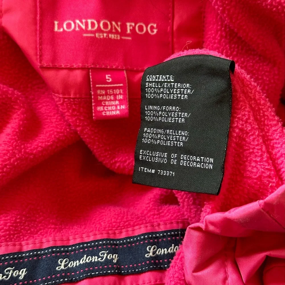 London Fog kids fleece lined jacket. Size 5 - Picture 11 of 11